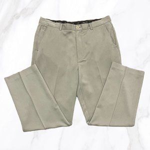 Tommy Bahama Men's Khaki 100% Silk Relaxed Flat Front‎ Dress Pant, Size 36